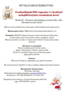 Konyhai munkaerő hirdetmény